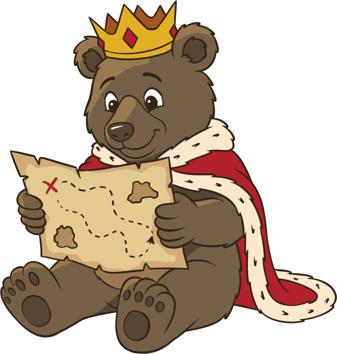 Roary with a treasure map